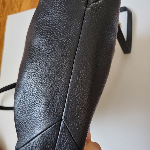 Michael kors pebble leather backpack black silver chain bag WOMEN'S - Picture 2 of 12